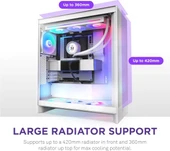NZXT CM-H71FB-01 ATX Hızlı Çıkarılan Temperli Cam Yan Panel Mid Tower PC Oyun Kasası - 5