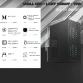 TGDGAMER Yüksek Hava Akışlı Mikro ATX/ MATX Fansız PC Kasası - 4