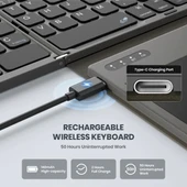 GEODMAER Büyük Touchpad Katlanabilir Bluetooth Klavye - 5