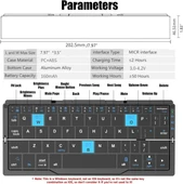Manyetik Standlı Katlanabilir Bluetooth Klavye - 6