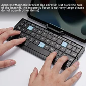 Manyetik Standlı Katlanabilir Bluetooth Klavye - 2