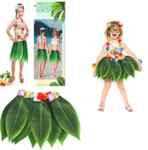 Tropikal Esintili Hawaii Yapraklı Parti Eteği Çocuk Boy - 1