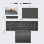 GEODMAER Büyük Touchpad Katlanabilir Bluetooth Klavye - 6