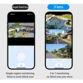 Ozmik CMR69 3in1 PTZ kameralar wifili Ip dış mekan güvenlik kamerası gece görüş 2 yönlü ses thumbnail 3