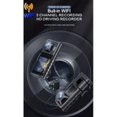 Ozmik CMR67 araç içi kamera 3 Kamera Ön-İç ve arka WIFI Video kaydedici 1080P çift Lens Dikiz Kamera - 6