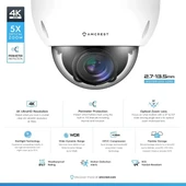 Amcrest 4K Optik Zoom IP Değişken Odaklı 8MP Dış Mekan Güvenlik Kamerası - 2