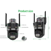 Ozmik CMR56 6K HD IP kamera Wifi üç Lens üç  güvenlik PTZ kamera 6MP Dış mekan - 7