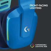 LOGİTECH G G733 LIGHTSPEED Kablosuz Oyuncu Kulaklığı Mavi Kulaklık - 5