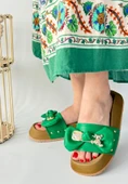 Jude Yeşil Cilt Ayıcıklı Terlik thumbnail 3