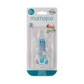 Mamajoo Saklama Kutulu Desenli Ortodontik Silikon Emzik & Emzik Askısı 12 ay+ / Mavi Fil - 6