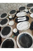 Kahvaltı Takımı 12 Kişilik 43 Parça Mat Mermer Desen - 3