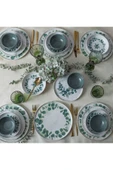 Okaliptus 24 Parça 6 Kişilik Yemek Takımı Yeşil - 2