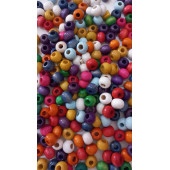 Renkli Yuvarlak Ahşap Boncuk 50 gr 10mm - 3