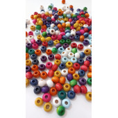Renkli Yuvarlak Ahşap Boncuk 50 gr 10mm - 4
