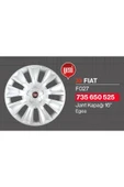 Jant Kapağı 16" Fiat Egea Kırmızı Fiat Logolu - Takım ( 4 Adet ) - 1