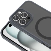 Apple iPhone 16 Pro Kılıf M-safe Şarj Özellikli Mat Arka Yüzey Zore Sio Kapak - 4