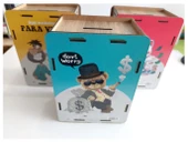 Sasta Baskılı Maskot Kumbara Ahşap - 3 adet - 1