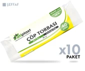Atiplast Çöp Torbası Standart Mini Boy 80 gr 40 x 50 cm Şeffaf 10 Rulo - 2
