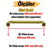 Alfa Metal Mat Gold Altın Kulp 160 mm Mobilya Çekmece Mutfak Dolabı Dolap Kapak Kulpları Kulb Kulpu thumbnail 3