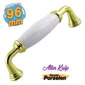 Kapıdağı Porselen Metal Kulp 96 mm Mobilya Çekmece Mutfak Dolabı Dolap Kapak Kulpları Kulb Kulpu thumbnail 1