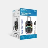 ACS-2 30W 12 inch Hoparlörlü Mikrofonlu, RGB Işıklı Sd Kart USB Parti ve Karaoke Bluetooth Speaker - 2