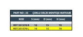 RESİSTE 15X70 SOL ÇOKLU DELİK MENTEŞE MATKABI - 3