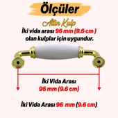 Kapıdağı Porselen Metal Kulp 96 mm Mobilya Çekmece Mutfak Dolabı Dolap Kapak Kulpları Kulb Kulpu thumbnail 2