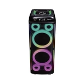 ACS-6 80W Bluetooth Hoparlör | 2x8” İnç Speaker, Mikrofonlu ve RGB Yüksek Ses Parti ve Karaoke - 1