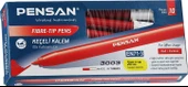 Pensan 3003 Ofis Tipi Keçeli Kalem 10'lu Kutu Kırmızı - 1