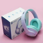 iClever Led Işıklı Güvenli Ses Sınırlı 45 Saat Oynatma Süreli Bluetooth Çocuk Kulaklığı Lila - 3