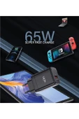 Linktech Nintendo Switch Nintendo Switch Lite Uyumlu Süper Hızlı Şarj Aleti Cihaz Seti 65W - 1