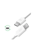 giyitec Samsung Galaxy A05 A15 A23 A24 A25 A33 A34 A35 5G Uyumlu 25W PD 2 METRE Type-c Kablo BEYAZ thumbnail 2