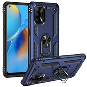 Oppo A74 4G Kılıf Zore Vega Yüzüklü Standlı Zırh Kılıf thumbnail 5