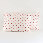 Soley | Mix & Match | Hearts | %100 Pamuk 2’li Yastık Kılıfı Seti - 3
