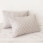 Soley | Mix & Match | Hearts | %100 Pamuk 2’li Yastık Kılıfı Seti - 1