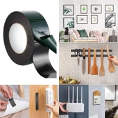 Çift Taraflı Köpük Sünger Bant Eva Montaj Bandı Siyah 50 mm x 10 Metre Etil Vinil Asetat 1 Adet thumbnail 3