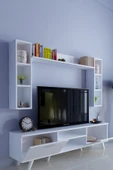 Moonlife İstanbul Dolaplı Tv Ünitesi Beyaz - 4