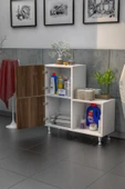 Moonlife 2 Kapaklı L Çok Amaçlı Banyo Dolabı Ceviz - 2