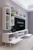 Moonlife İstanbul Dolaplı Tv Ünitesi Beyaz - 2