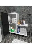 Moonlife 2 Kapaklı L Çok Amaçlı Banyo Dolabı Siyah - 2
