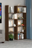 Moonlife Office Dekoratif Kitaplık Ceviz - 3