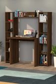 Moonlife Trend Kitaplıklı Çalışma Masası Ceviz - 3