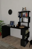 Moonlife Okyanus Kitaplıklı Çalışma Masası Siyah - 1