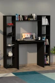 Moonlife Trend Kitaplıklı Çalışma Masası Siyah - 3