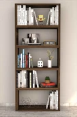 Moonlife Office Dekoratif Kitaplık Ceviz - 2
