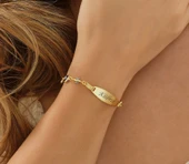 925 ayar gümüş lacivert göz boncuklu çocuk künye isim yazılı - 4