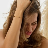 925 ayar gümüş örme kaplan gözü doğal taş bileklik - 6