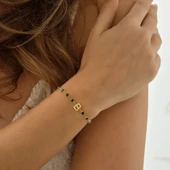 925 ayar gümüş HARF bileklik mavi renk geçişli tamtur thumbnail 4