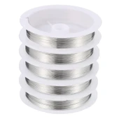 Hayal Sepeti  TAKI ve FİLOGRAFİ TELİ Makara Tel - 0.4mm ince - 10 adet gümüş  Renk thumbnail 3