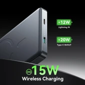 Joyroom 20W Ultra-Slim Metal MagSafe Kablosuz Ve Kablolu 20W Hızlı Şarj Power Bank 10.000mAh - 5